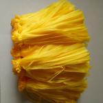 LDPE Yellow Woven Plastic Mesh Sleeving Bags Packaging for sale