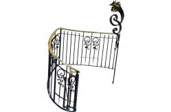 China Ornamental Rugged Wrought Iron Guardrail Trellis Handrails For Outdoor Steps supplier