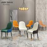 80cm Hotel Wingback Leather Dining Chair 6 Seater Scandinavian Design for sale