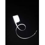 Double / Single Side Silver Reflective Fabric Polyester / Spandex Backing