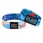 Elastic NFC Fabric Wristband RFID Chip Bracelet With Custom Logo