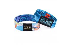 China Elastic NFC Fabric Wristband RFID Chip Bracelet With Custom Logo supplier