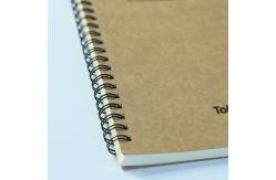 China Softcover B5 Spiral Bound Notebook , Brown Kraft Notebook With Wide Ruled Printing supplier