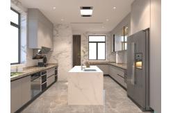 China Modern Elegance U Shaped Stainless Steel Kitchen Cabinet With Seamless Integration supplier