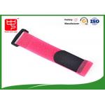 100 * 20mm Durable Straps , Pink Color Velco Cable Ties for sale