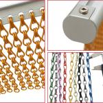 China Aluminum Chain Link Ceiling Mesh Curtain with Double Hooks factory