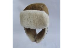 China Wholesale new design sheepskin shearling trapper sheepskin winter hat supplier
