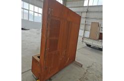 China Wooden Crate Package Corten Steel Water Feature In Modern Design supplier