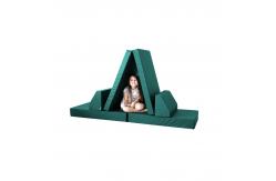 China Polyester Fabric Foam Play Set 6 Piece Modular Foam Kids Play Couch supplier