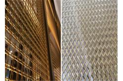 China 5.5m Length Crimped Copper Wire Mesh Square Hole Architecture supplier