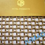 10mm Aperture Crimped Weave Decorative Brass Mesh 2x2 Open Size for sale