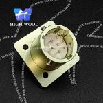 OHS Series Ultra-Small Electrical Connector Aluminum Alloy Square Flange Receptacle With 7 Contacts Silvering for sale