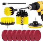 Cleaning 3PC Drill Brush Attachment Set With 150Mm Extension Rod for sale