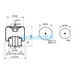 Continental Contitech 819MB Pneumatic Suspension Bellows Static Height 230 MM for sale