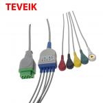 5 Leads AHA 11 Pin Snap Button GE Marquette ECG Cable for sale