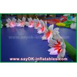 8m Long Nylon Inflatable Lighting Decoration Lily Flower Chai For Wedding for sale