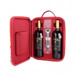China Red Zipper EVA Tool Case For Wine Bottle 111*271*341mm Hard for sale