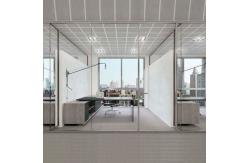 China Waterproof Office Partition Walls Portable Swing Hinges Modular Glass Partition supplier