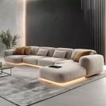 Two Seat Modern Velvet Fabric Living Room Sectional Sofa Set For Bedroom Style Comfort for sale