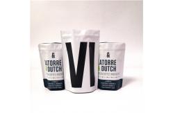 China Matte White Coffee Bag Plastic Pouches Packaging Aluminum Foil Heal Seal Pouch supplier