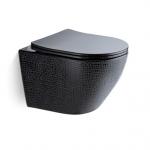 Porcelain Wall Hung Toilet Ceramic Black P Trap Toilet For Bathroom for sale