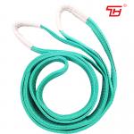 60mm Width 2T Green Color 100% Polyester Webbing Sling With Flat Or Becket Eyes for sale
