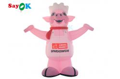 China Giant Inflatable Cartoon Characters Pig Model Advertising For Restaurant supplier