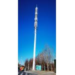 Simple Installation Single Tube Communication Tower With Antenna Support