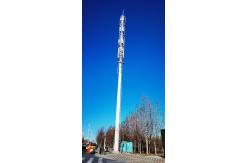 China Simple Installation Single Tube Communication Tower With Antenna Support supplier