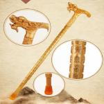 90cm Natural Wood Walking Canes , Hand Carved Wooden Walking Sticks for sale