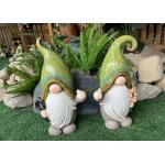 Custom Gnome Magnesium Oxide Garden Statue Rustproof With Green Dots Hat for sale