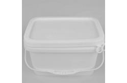 China 5L Food Grade White Square Bucket Polypropylene Bucket With Lid supplier