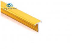 China Rustproof Aluminum T Extrusion Profiles Oxidation Resistance 160Mpa Tensile Bright Gold supplier