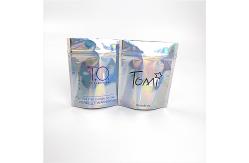China Bio Degradable Cosmetic Organizer Bag Custom Print Laser Holographic 100% Recycle supplier