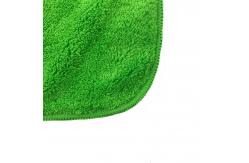 China Polyester Polyamide Microfiber Cleaning Cloth Green Coral Fleece 30x30 supplier