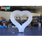 White Inflatable Lighting Decoration Blow Up Heart For Engagement for sale