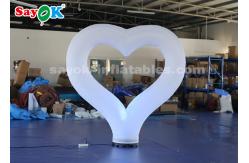 China White Inflatable Lighting Decoration Blow Up Heart For Engagement supplier