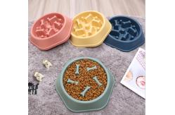China 8In Dia Dog Slow Feeder Bowl Portable Expandable With Non Spill Mat supplier