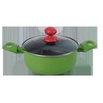 CIQ 3.0mm Thickness Alu Non Stick Soup Pot With Clear Lid