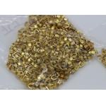 Shiny Golden Zipper Bottom Stop Replacement , Brass Metal Zipper End Stop for sale