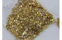 China Shiny Golden Zipper Bottom Stop Replacement , Brass Metal Zipper End Stop supplier