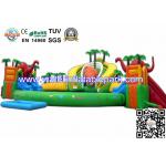 Outdoor Inflatable Water Park For Kids , Large Inflatable Water Slides With Pool for sale