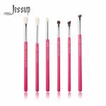 Rose Carmine Eye Makeup Brush Kit Durable Natural Hair Makeup Brushes for sale