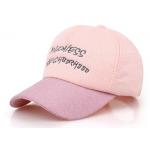 China Pink Cotton Baseball Cap Embroidery Logo Fashion Style With Adjustable Strap manufacturer