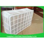 Economic Plastic Stacking Crates , Recyclable Industrial Plastic Crates Space Saving