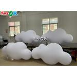 210D Oxford Custom Inflatable Products Ceiling Hanging PVC Cloud Balloon With LED Lights for sale