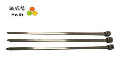 China Single Reusable Zip Ties / 100mm Length Yellow Cable Ties With UL94V - 2 Flame supplier