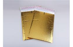 China Gold Metallic Bubble Mailers / Decorative Padded Envelopes Customized Printed supplier