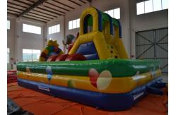 China Circus Elephant Clown Inflatable Fun City Digital Printing For Amusement Park supplier