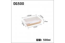 China Craft Paper Disposable Takeaway Containers With Transparent Plastic Cover supplier